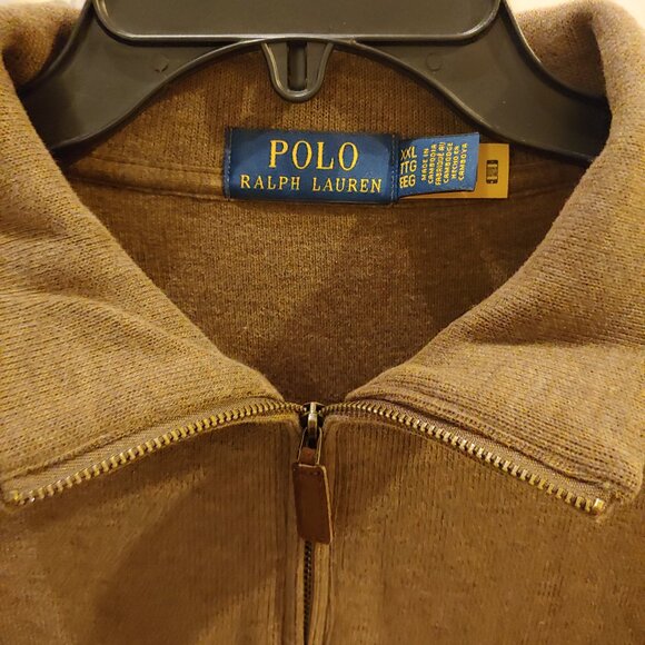 Ralph Lauren Polo Mens Brown Pullover Quarter Zip Mock Collar XXL TTG - Picture 4 of 6